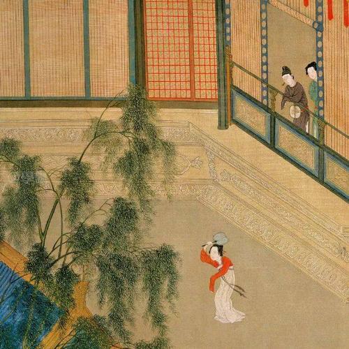 仇英《汉宫春晓图》局部