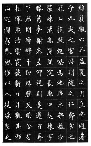 卢中南临欧阳询《九成宫碑》-硬笔临古 中国硬笔书法