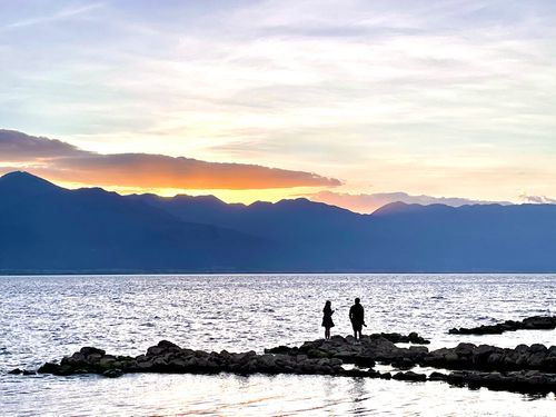 大理洱海观日落