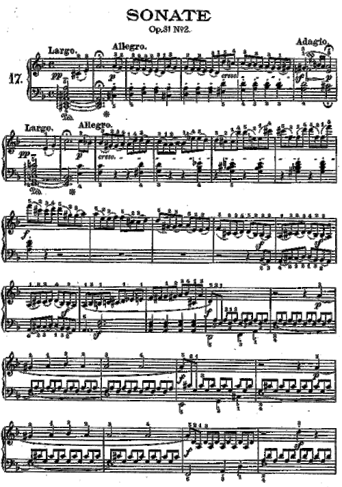 求贝多芬奏鸣曲《暴风雨》钢琴谱.