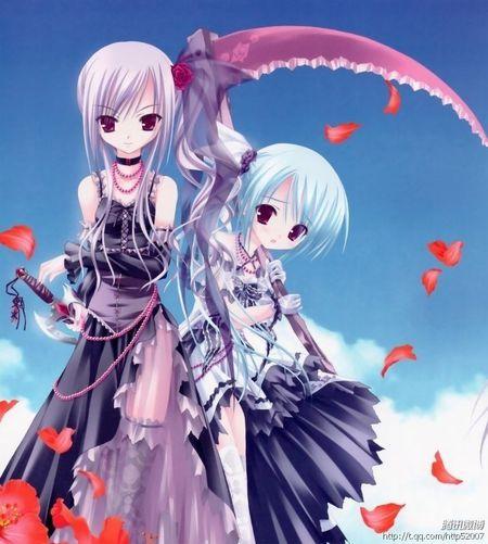 红黑眼瞳的死神女的动漫图片(最好是原创)