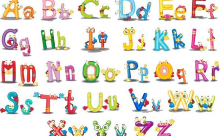 设计英语卡通字母大小写abcd