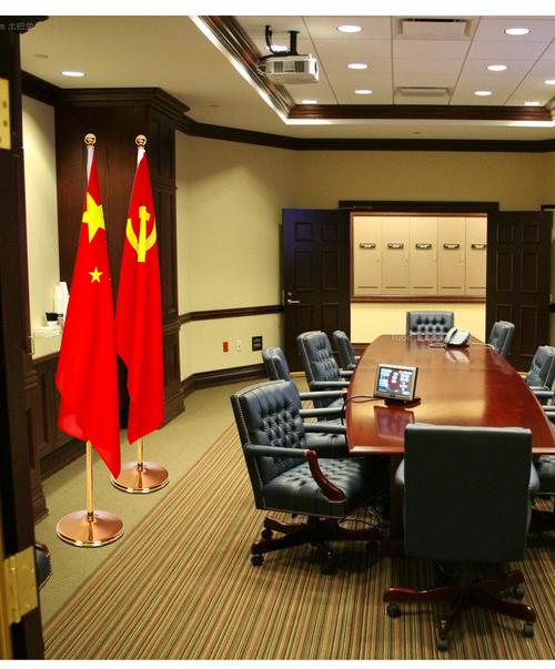 伸缩立式会议室办公室党旗国旗落地旗杆钛金不锈钢落地室内旗杆