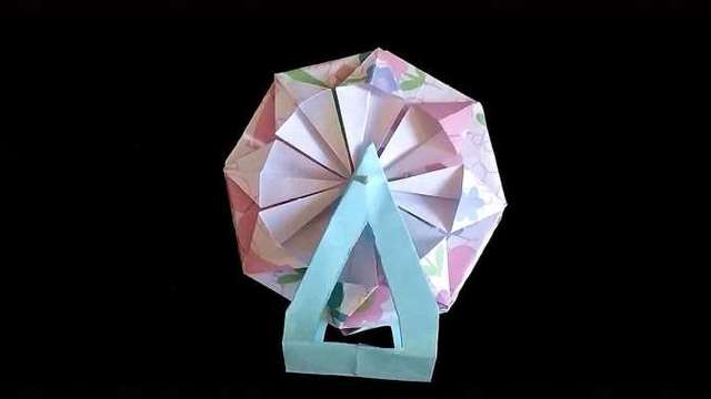 手工折纸:简单有趣的摩天轮,一起来折吧!