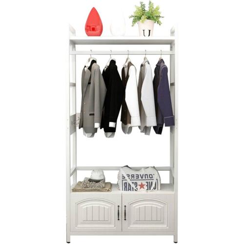 京好简易衣柜全钢架收纳加粗钢管便捷挂衣橱组装组合衣服柜子单人双人