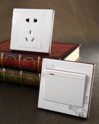 供应烫花墙壁开关插座 个性开关插座供应厂家