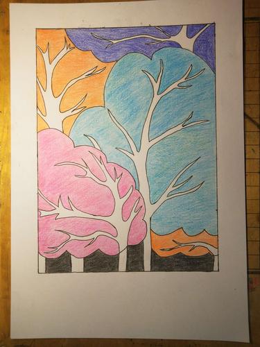 色彩装饰画——彩铅