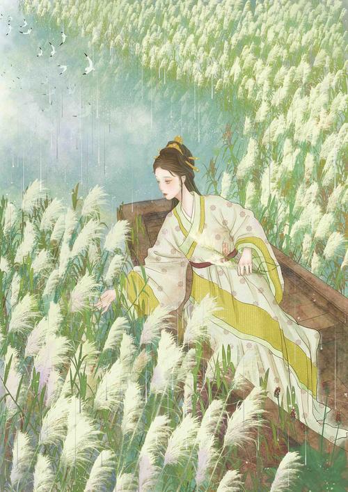 《诗经》插画——蒹葭