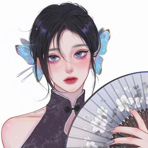 微信头像超仙的手绘国潮风动漫女生头像还有宝青坊主头像