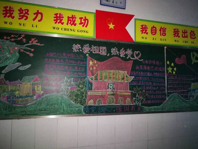 喜迎国庆,强国有我! ——西营中学国庆节主题黑板报
