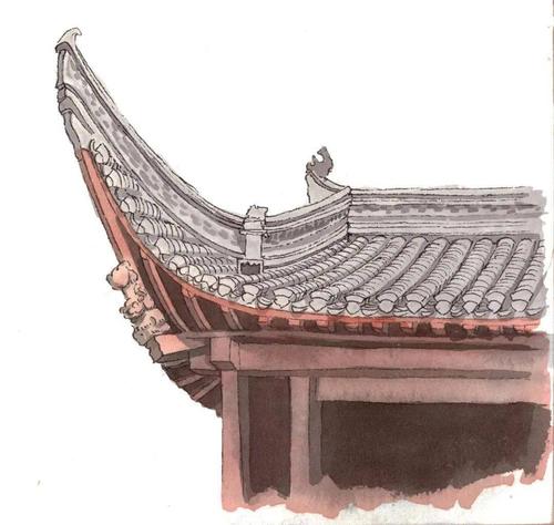 是像鸟儿翅膀一样的屋檐?