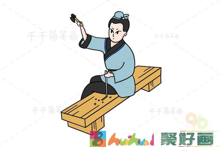 中国木匠鼻祖鲁班简笔画怎么画简笔画教程