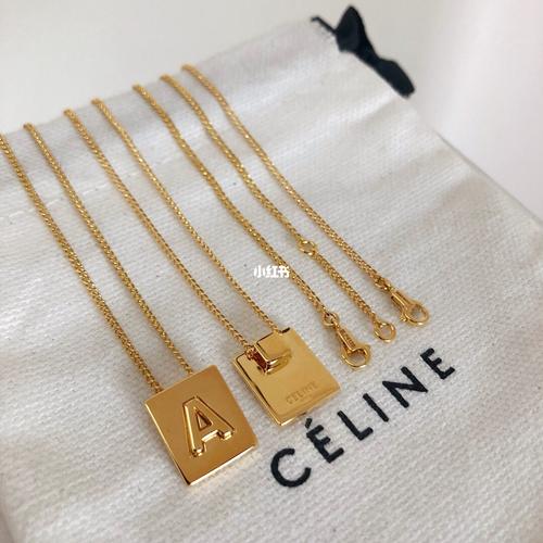celine 赛琳 26字母项链_思琳怎么样_项链_饰品_穿搭