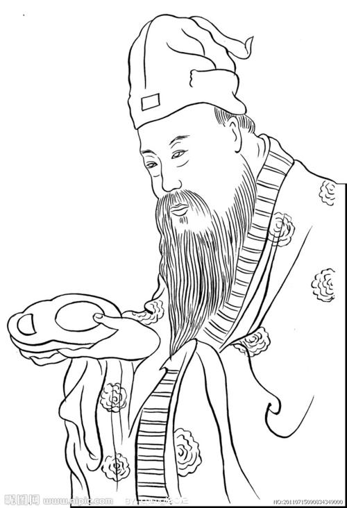 古代人物 羲之玩砚图图片