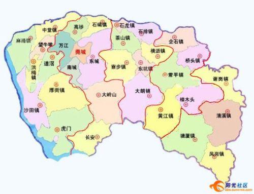 东莞虎门镇与哪个镇距离最远