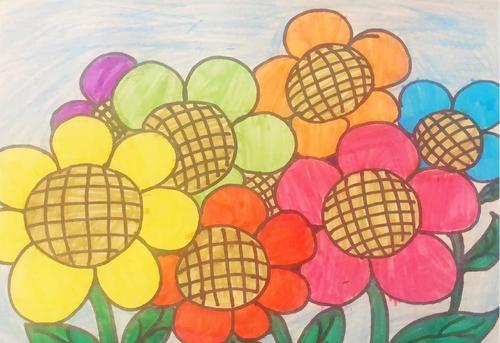 一年级美术《重重叠叠》