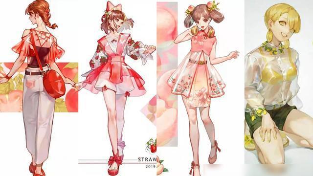 水果动画娘化,桃子尽显中国风范,柠檬且御姐感觉能剥层皮下来