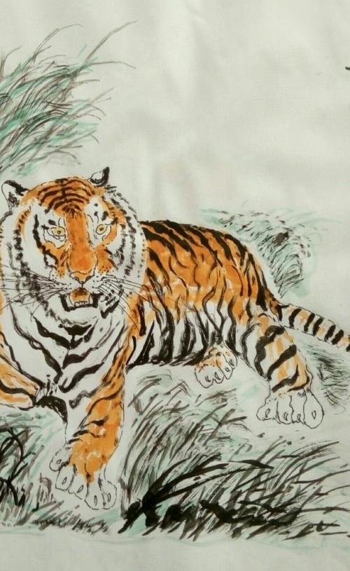 此画是我老爸90岁以后因病不能外出在家用几元钱的一支毛笔画的画儿.