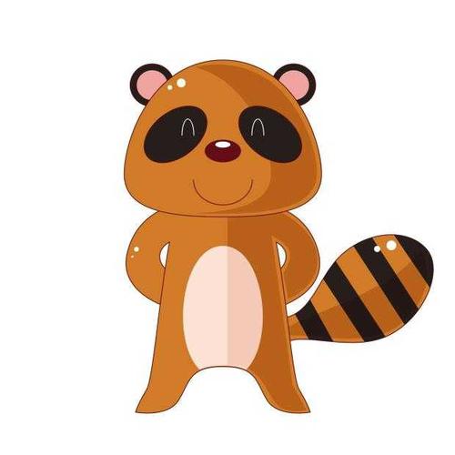 美甲小浣熊卡通图片 美甲手绘卡通人物图片