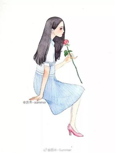 苏木是个文艺热爱生活阳光,乐观,美丽的女孩 她的画里画着的也是和她