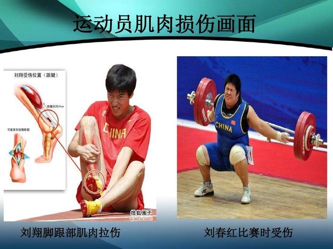 运动员肌肉损伤画面 刘翔脚跟部肌肉拉伤 刘春红比赛时受伤