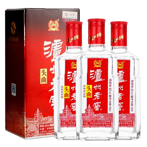 泸州老窖头曲38度浓香型白酒礼盒165ml3瓶装单瓶小瓶装纯粮食酒视频
