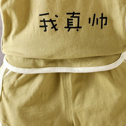 男童儿童时尚休闲背心套装宝宝夏装中小童男孩运动短裤无袖两件套