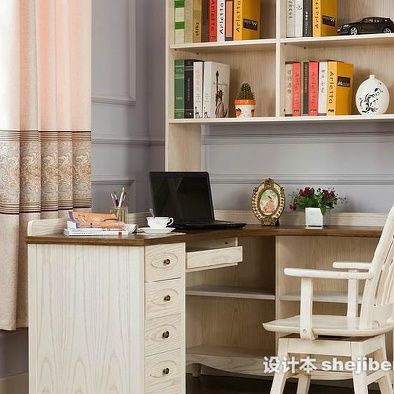 写字台书柜组合效果图集