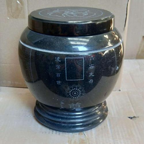 厂家批发黑化岗阴雕的大黑坛造型罐骨灰盒棺材寿盒棺材骨灰罐,桶