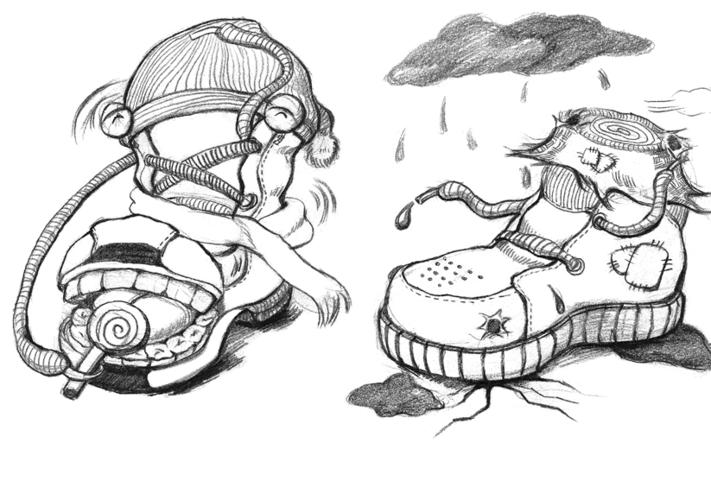 创意素描图片 关于鞋子的怎么画啊?