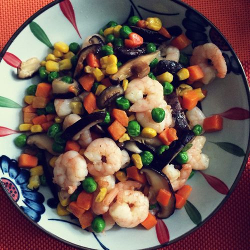 叮咚百合做的虾仁香菇