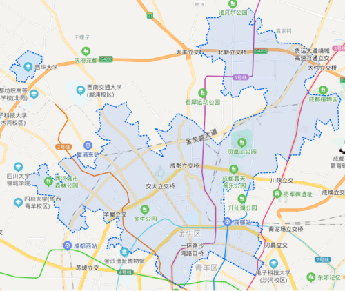 金牛区行政区划地图