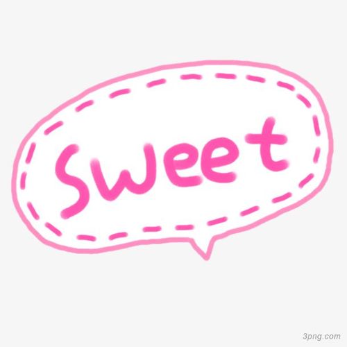 粉色卡通sweet装饰图案