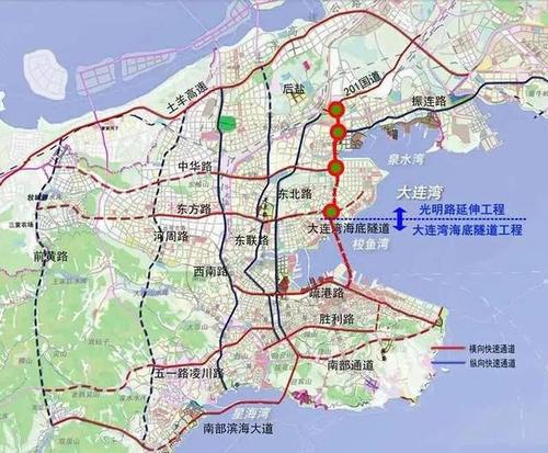 大连湾与中山区的距离只有15分钟?大连湾海底隧道最新