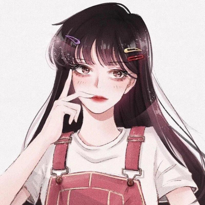 女生卡通头像,手绘风