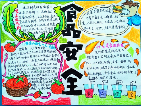 关于食品的安全的手抄报 食品安全的手抄报