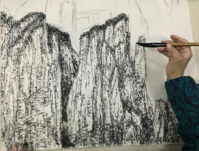 跟魏老师学画山水画——太行山