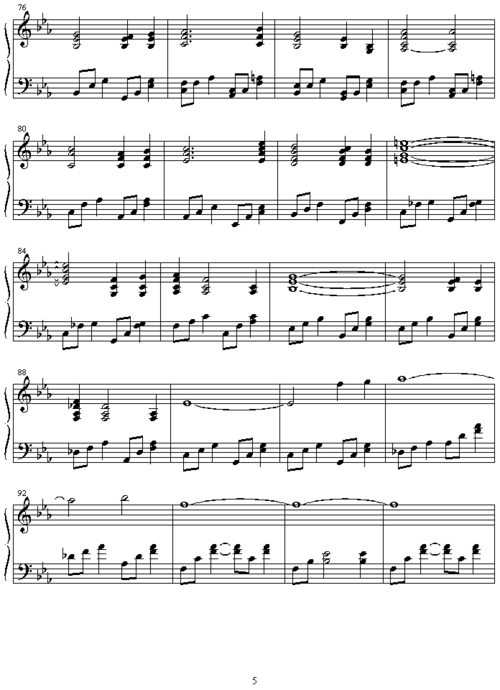 openingtheme_歌谱网歌谱 christ简谱网 歌谱网 诗歌下载五线谱 钢琴