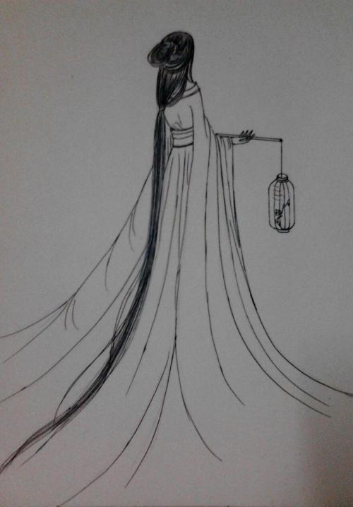 古风简笔素描图片