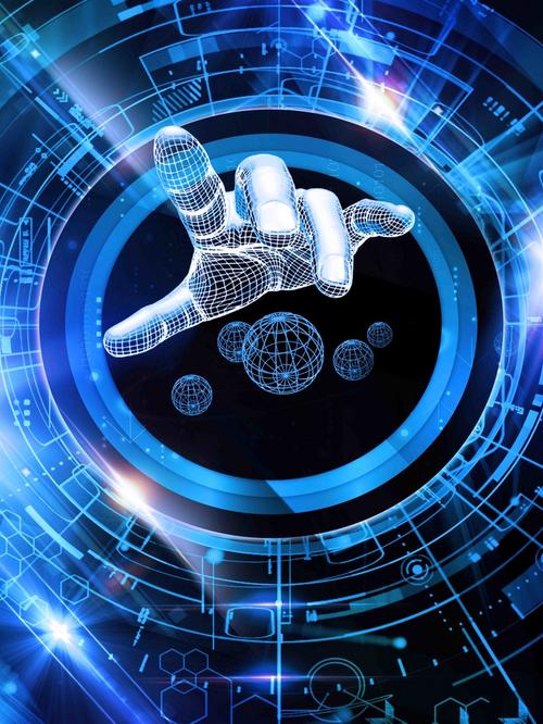 触碰未来科技海报背景模板免抠素材免费下载_觅元素51