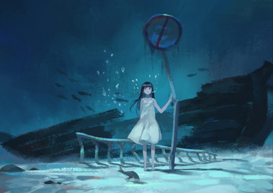 海底站牌二次元动漫超高清壁纸精选