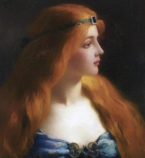 欧美复古油画头像(长头发)