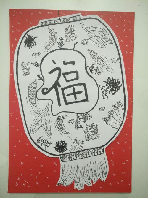 线描——灯笼