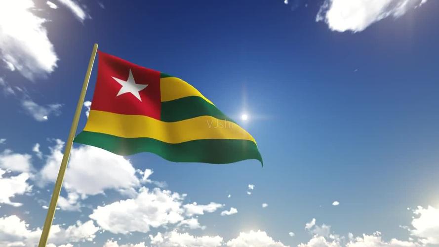 多哥国旗飘扬动态素材