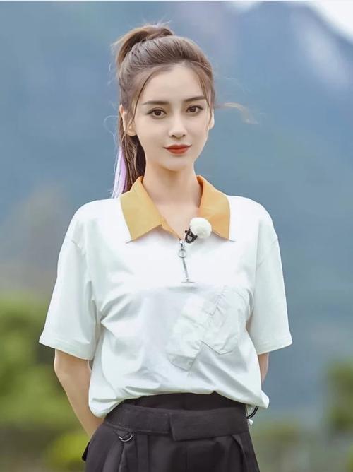 明星日常穿搭angelababy跑男路透合集