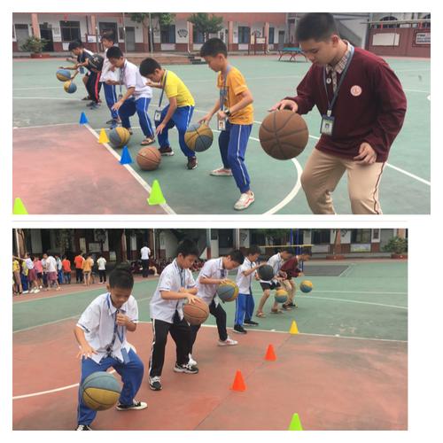 同学们练习基本功——拍球,练好篮球从熟悉球性开始!