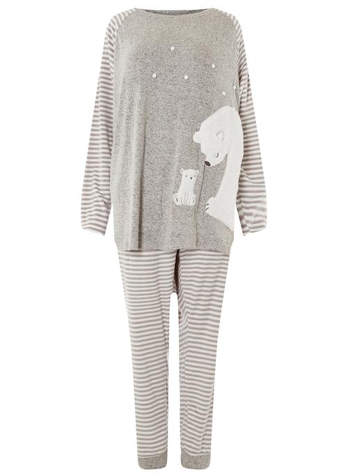 **dp curve grey polar bear pyjama set