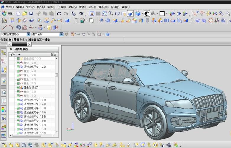 原创越野车ug外观曲面造型模型 - 乘用车图纸 - 沐风网