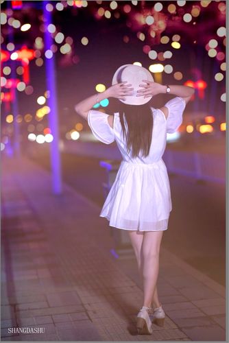 浐灞彩虹桥夜景唯美人像