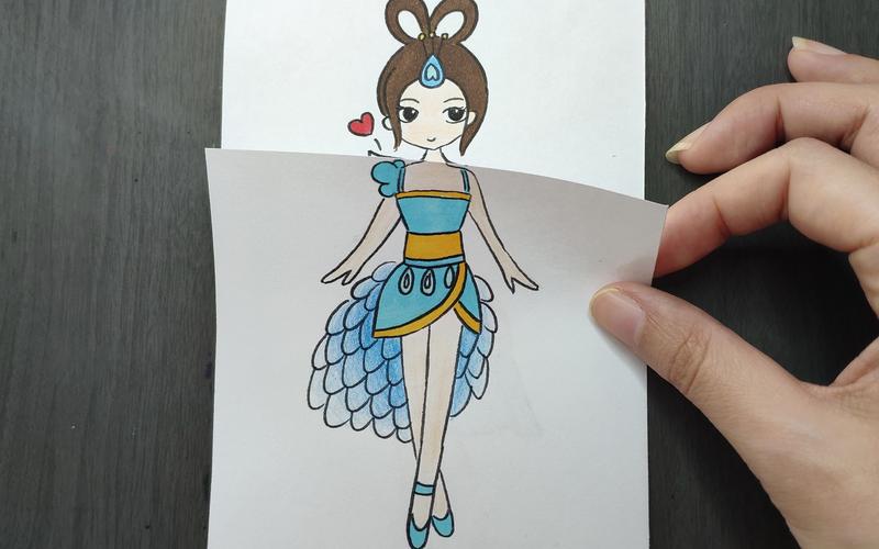 见过孔雀穿长裙的样子吗你觉得哪种好看叶罗丽趣味换装简笔画